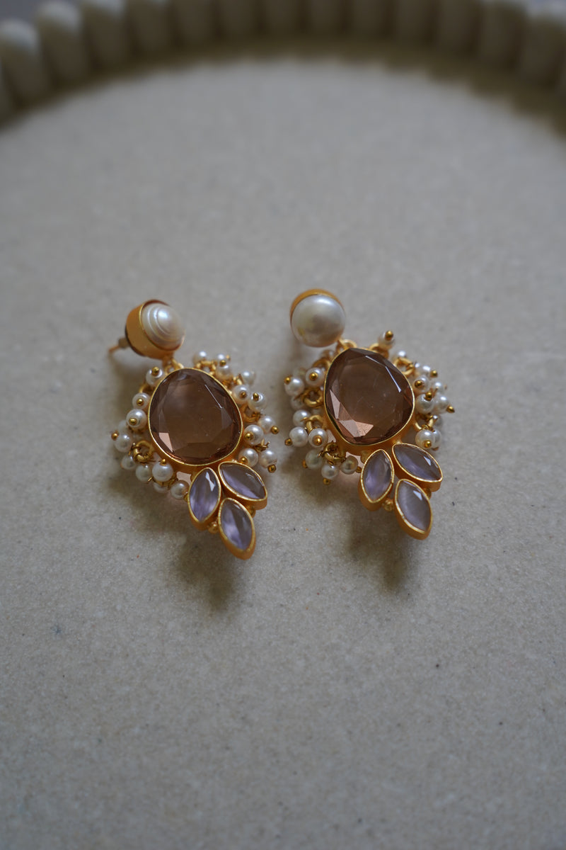 Eman Two Tone Earrings