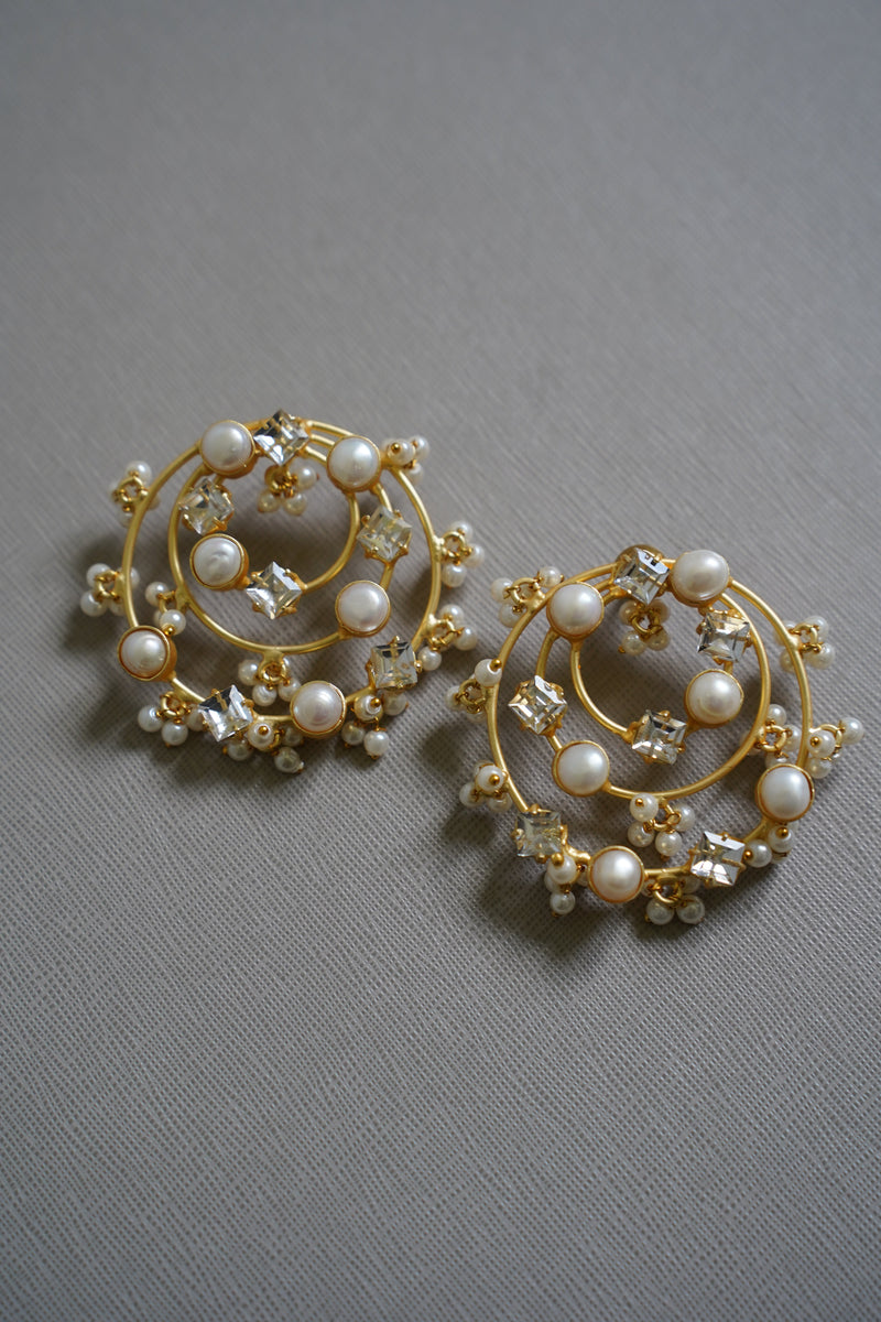 Large Statement Pearl Earrings