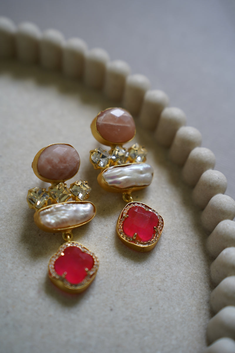 Pink Statement Earrings