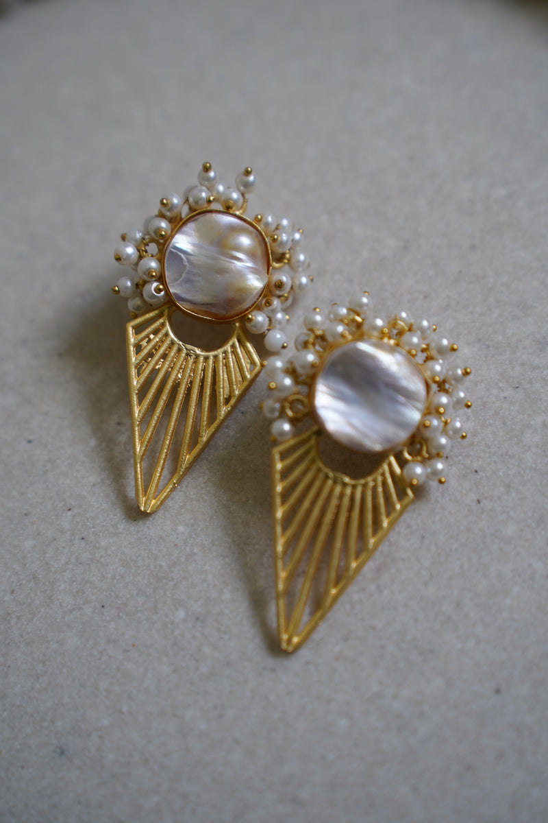 Kohi Statement Pearl  Earrings