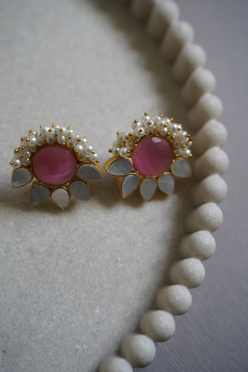 Pink Ayla Studs
