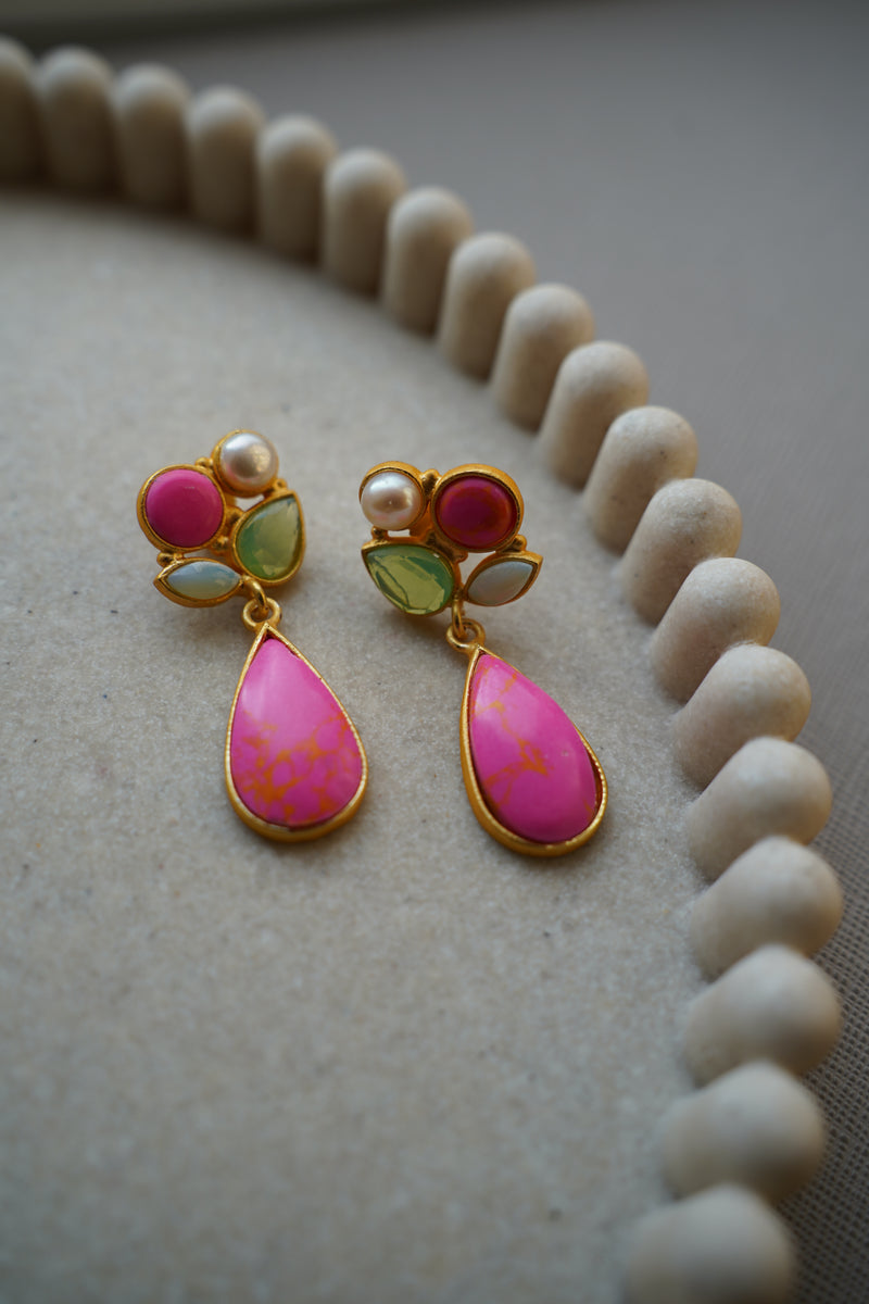 Pink Drop Earrings