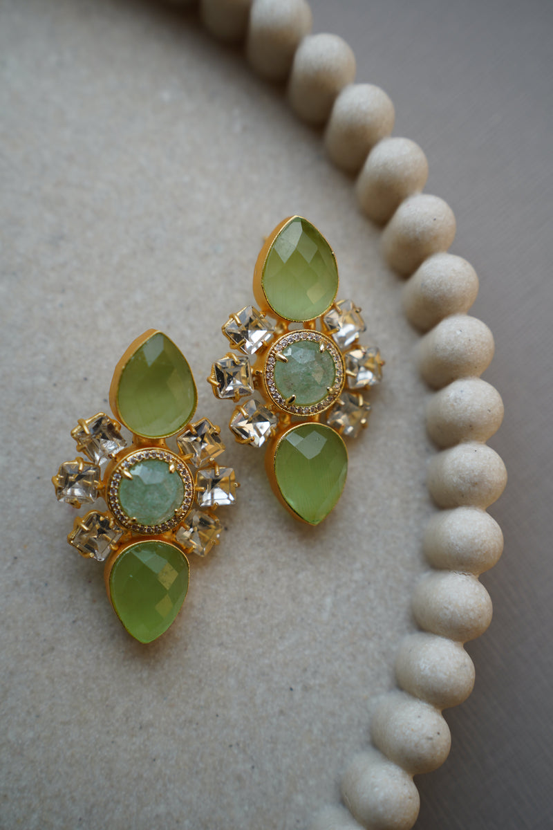 Lime Green Zahri Earrings