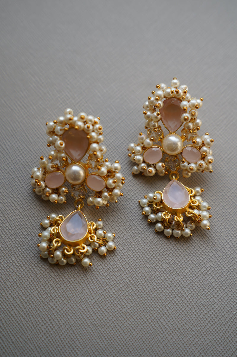Pink Reena Statement Earrings