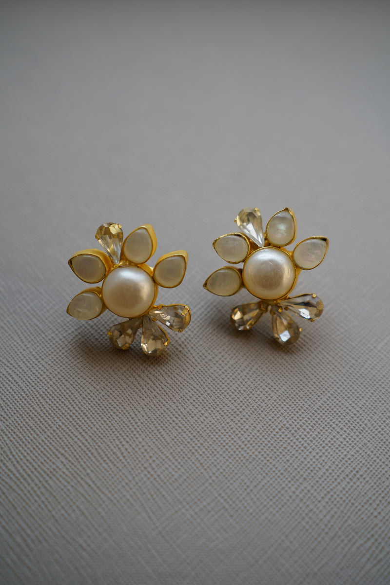 Floral Pearl Studs