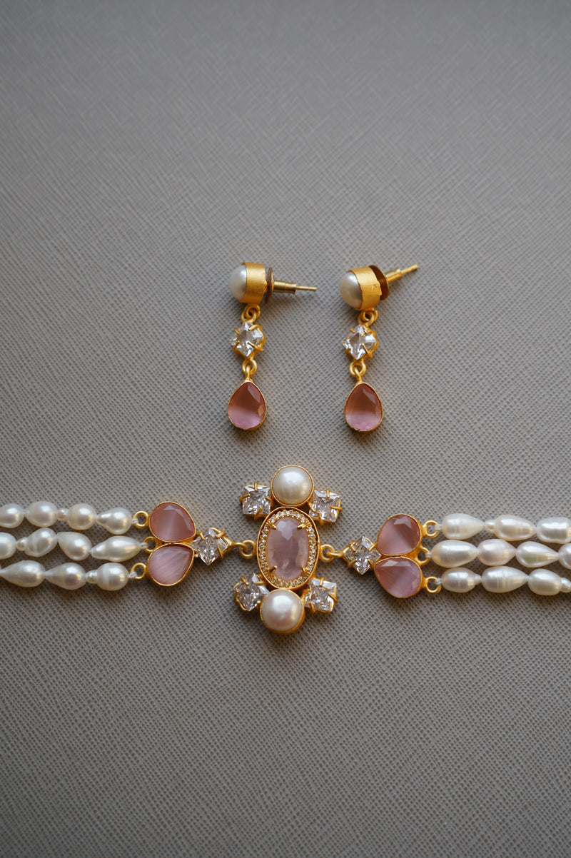 Pink Sani Choker Set